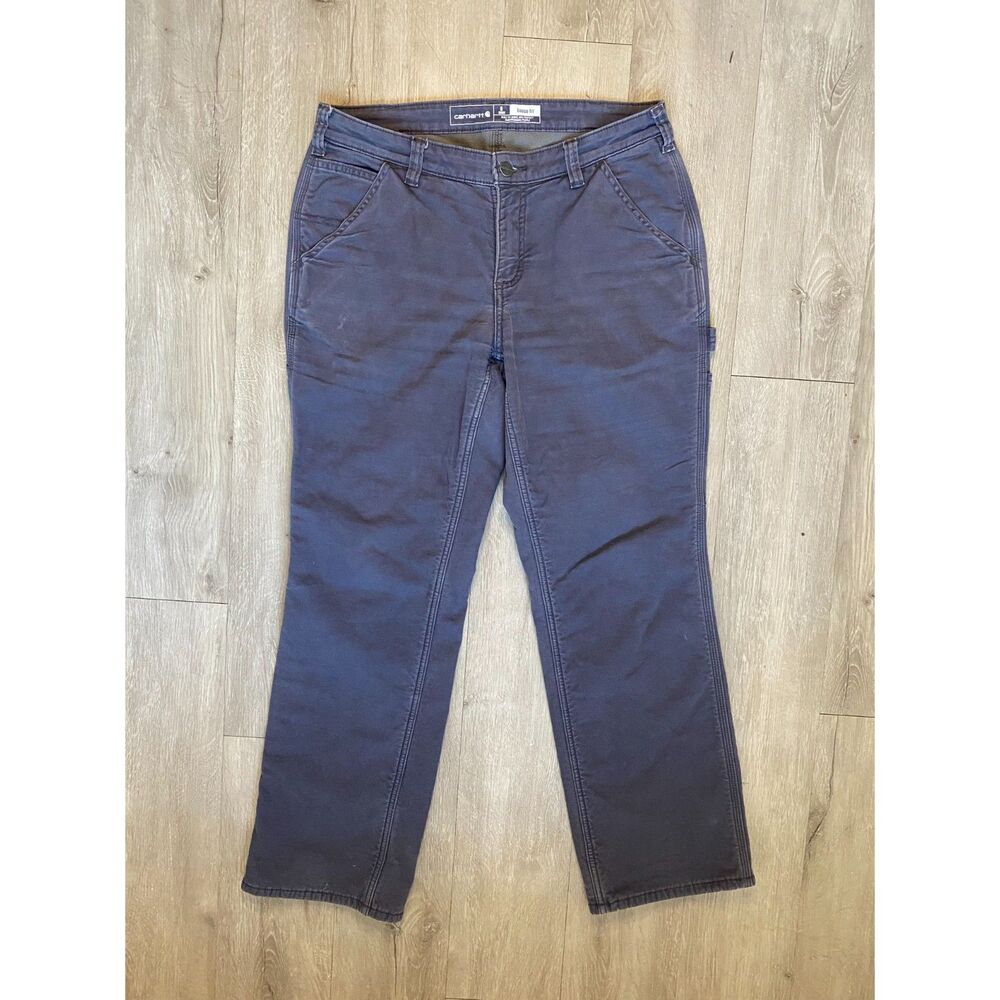 Carhartt Crawford 102213 Women's Size 8 Short Coal Grey Fleece Lined Pants